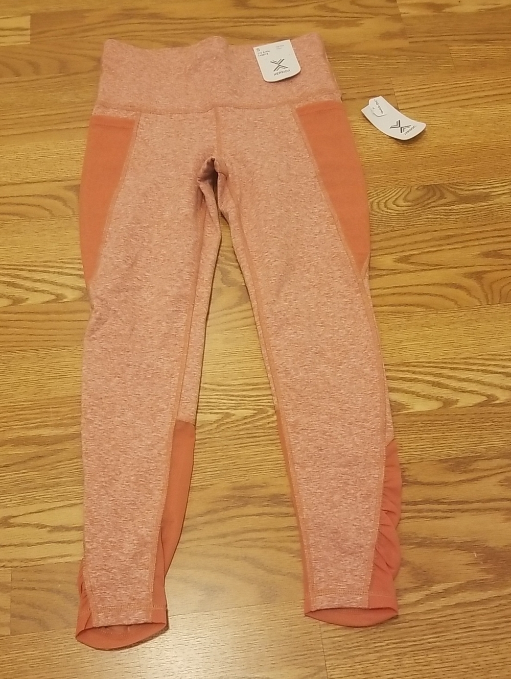 NWT Xersion Peach Heather 7/8 Ankle Leggings
